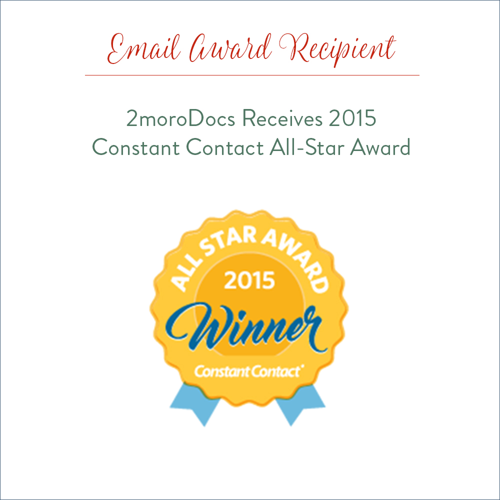 2moroDocs Receives 2015 Constant Contact All Star Award